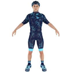 Cycling Clothing Combo Big Ring Giovanni Picton Blue Maastricht Blue Mens-BR5196