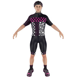 Cycling Clothing Combo Big Ring Matterhor Raisin Black Magenta Mens-BR4104