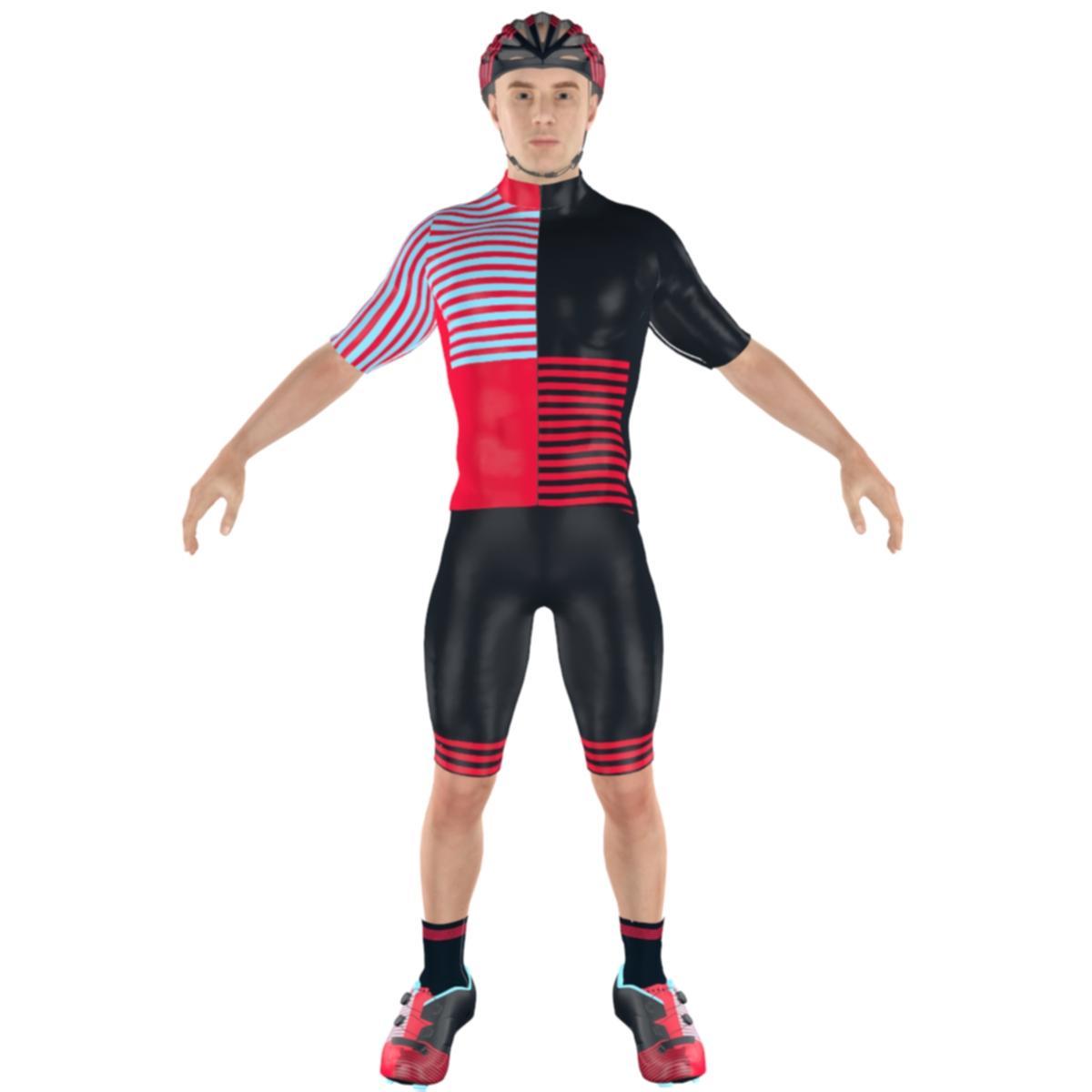 Cycling Clothing Combo Big Ring Renard    Philippine Red Dark Gunmetal Mens-BR5019