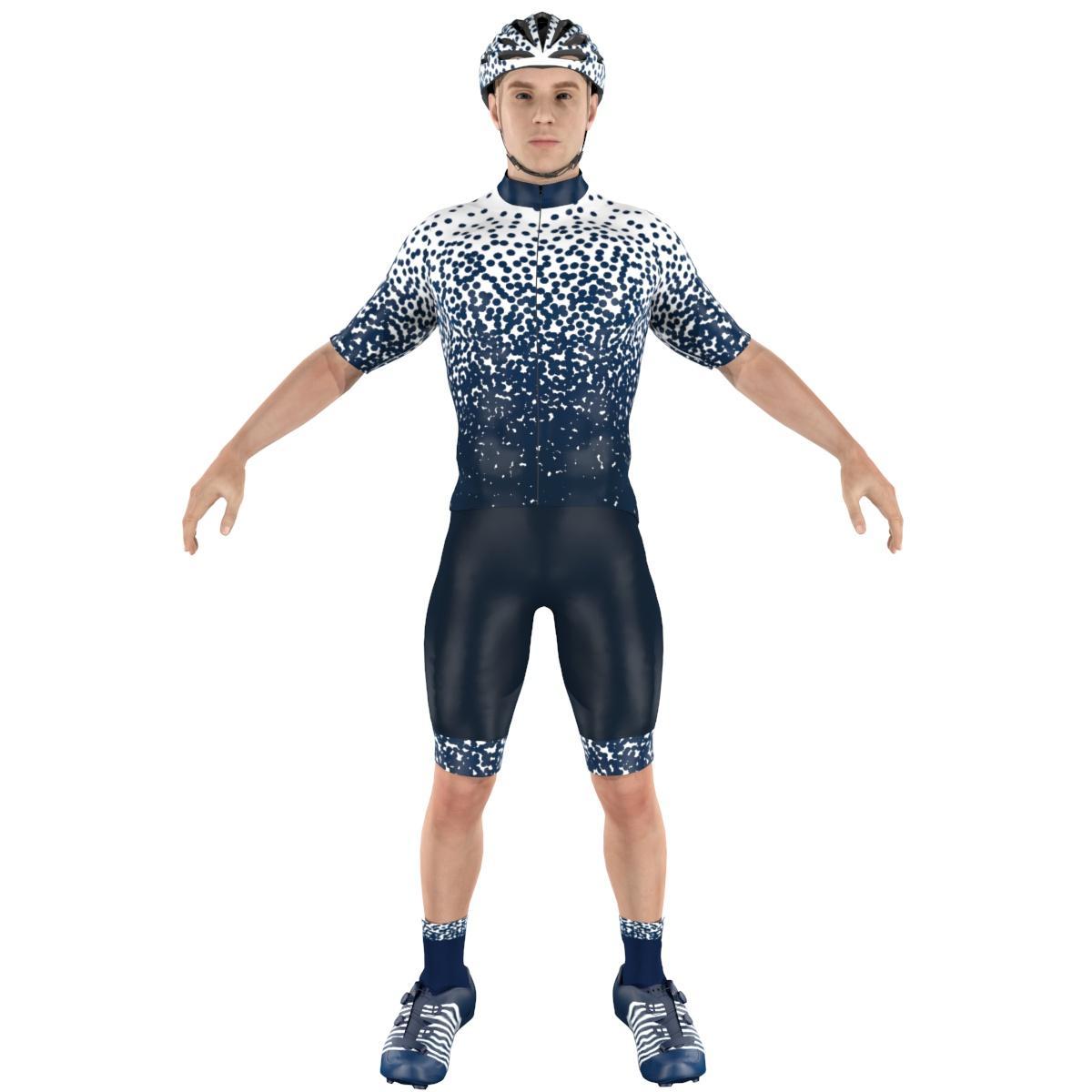 Cycling Clothing Combo Big Ring Declan Maastricht Blue White Mens-BR5183