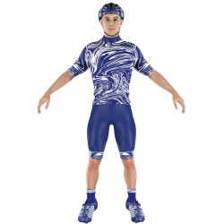 Cycling clothing combo Big Ring Fly Indigo White Mens-BR4192