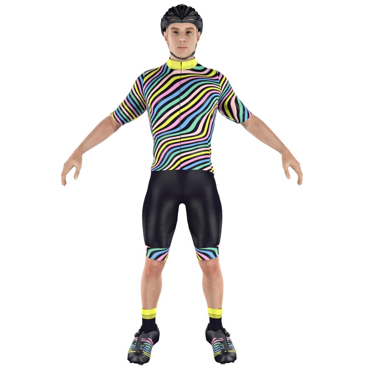 Cycling Clothing Combo Big Ring Kinley Blue-Gray Green Sheen Mens-BR4177