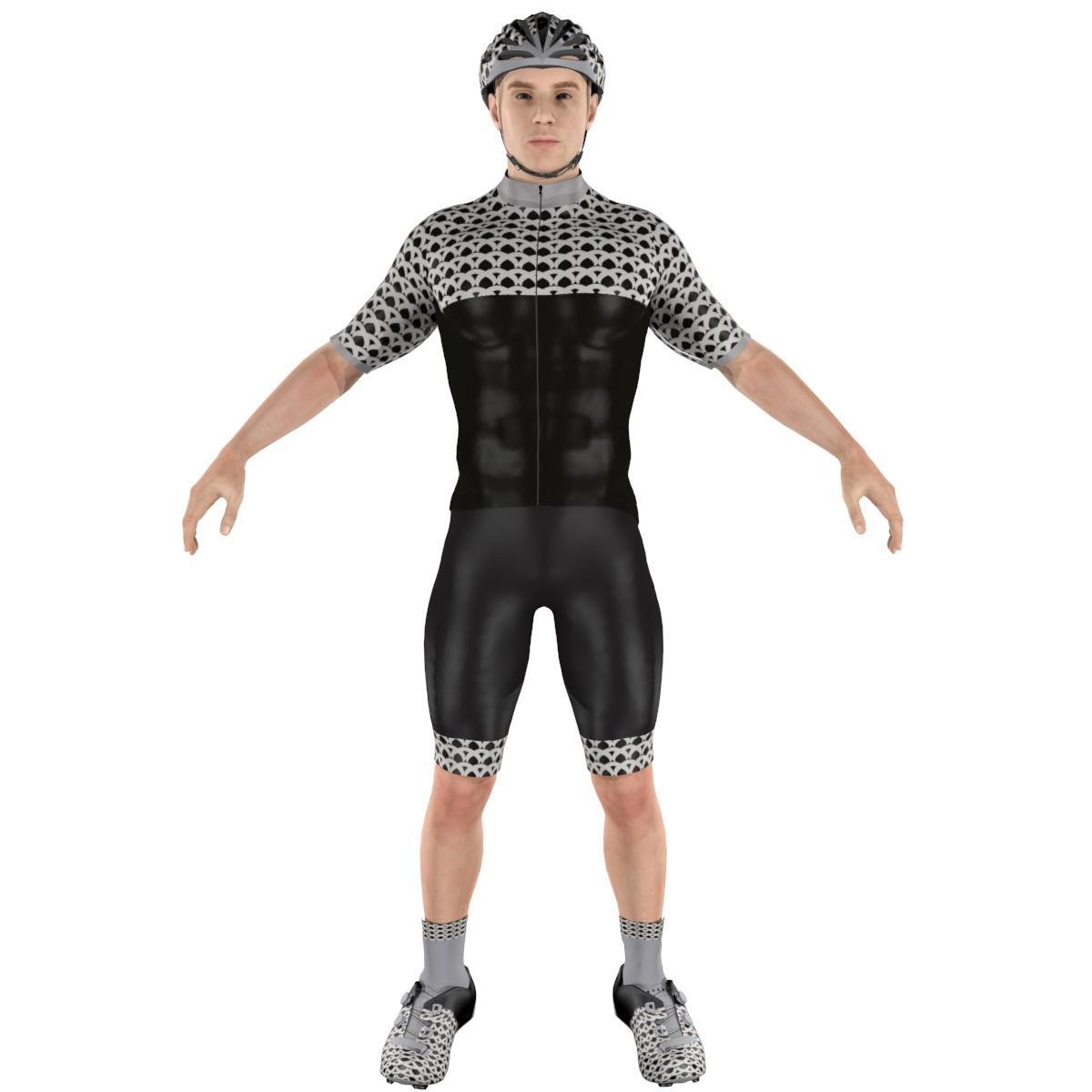 Cycling Clothing Combo Big Ring Zara Spanish Gray Black Mens-BR5072
