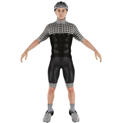 Cycling Clothing Combo Big Ring Zara Spanish Gray Black Mens-BR5072