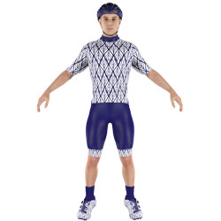 Cycling Clothing Combo Big Ring Alan Space Cadet Bright Gray Mens-BR5106