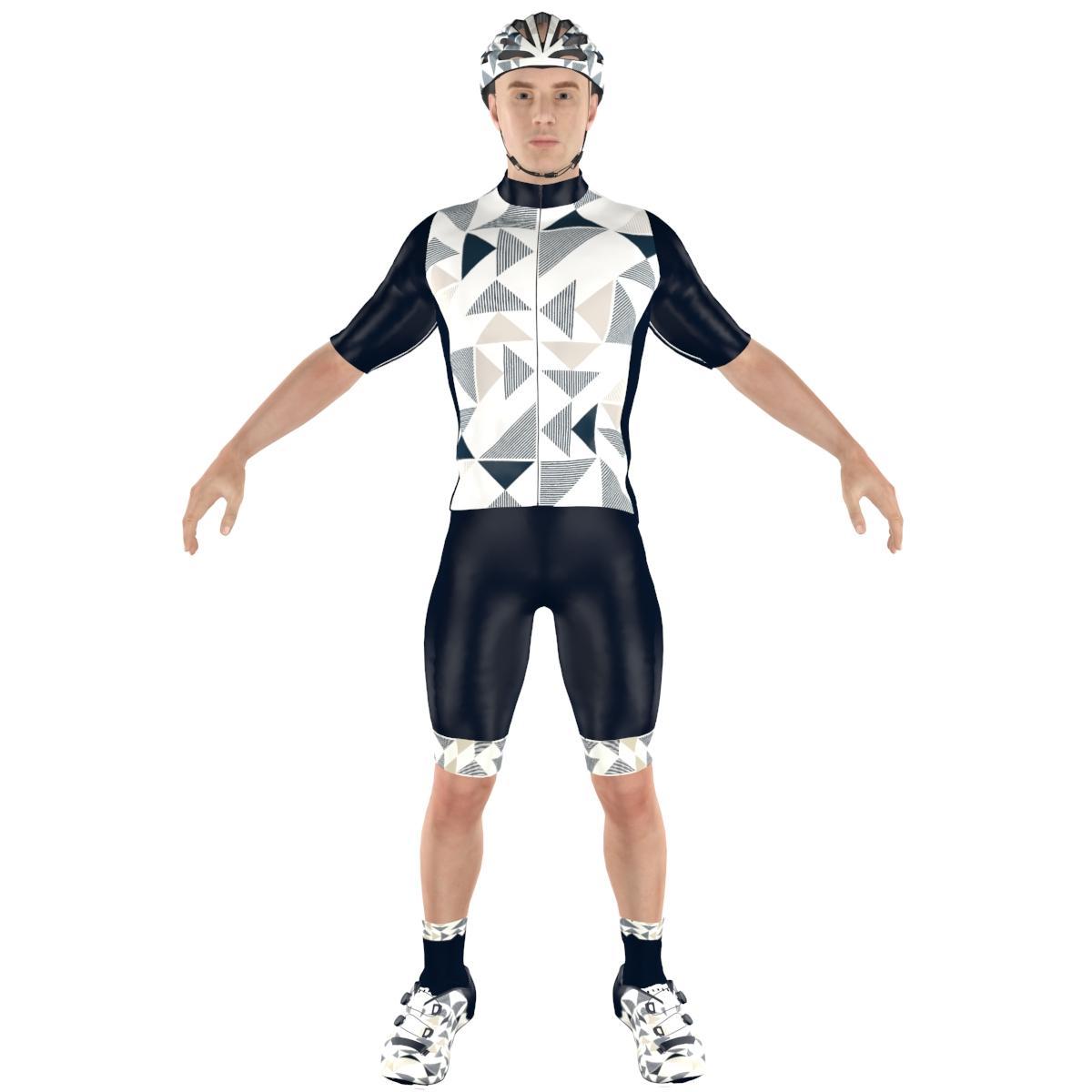 Cycling Clothing Combo Big Ring Squidge Alabaster Eerie Black Mens-BR4184