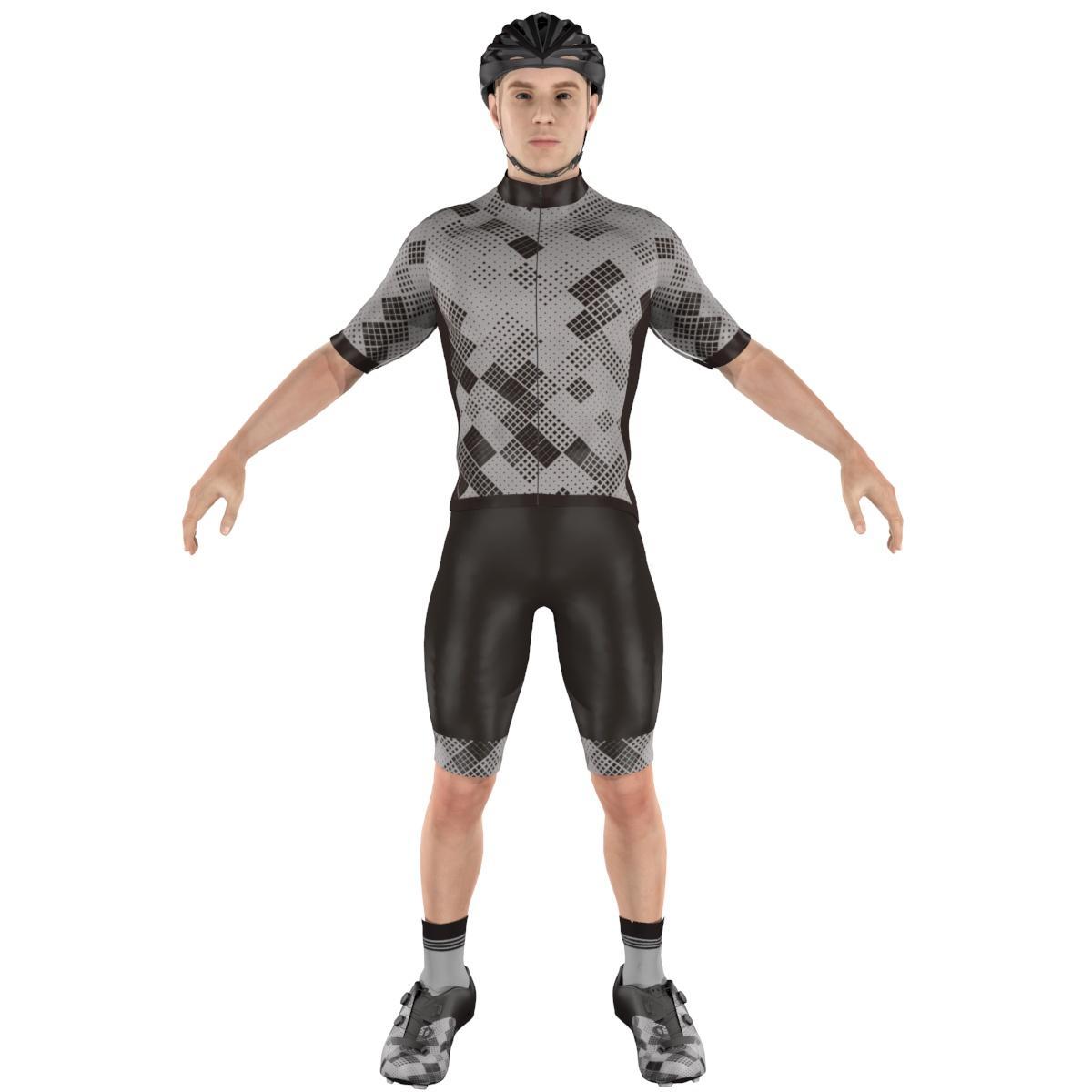 Cycling Clothing Combo Big Ring Basquiat Raisin Black Gray Mens-BR4191