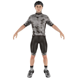 Cycling Clothing Combo Big Ring Basquiat Raisin Black Gray Mens-BR4191