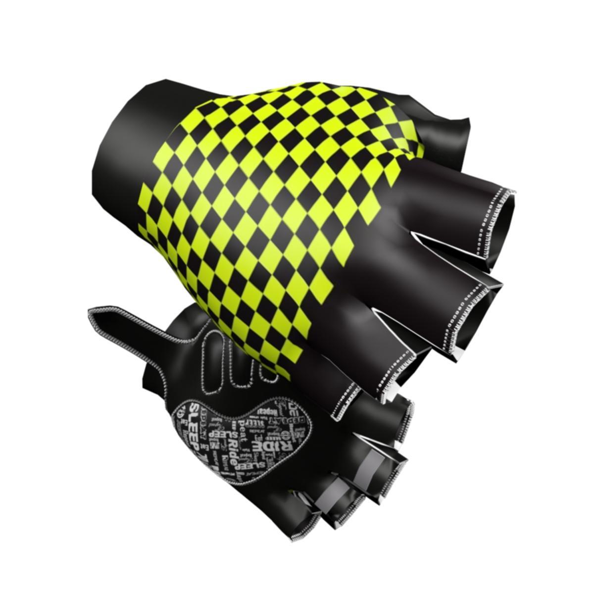 Glove Big Ring Atom Acid Green Eerie Black  Mens-BR4021