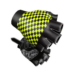 Glove Big Ring Atom Acid Green Eerie Black Mens-BR4021