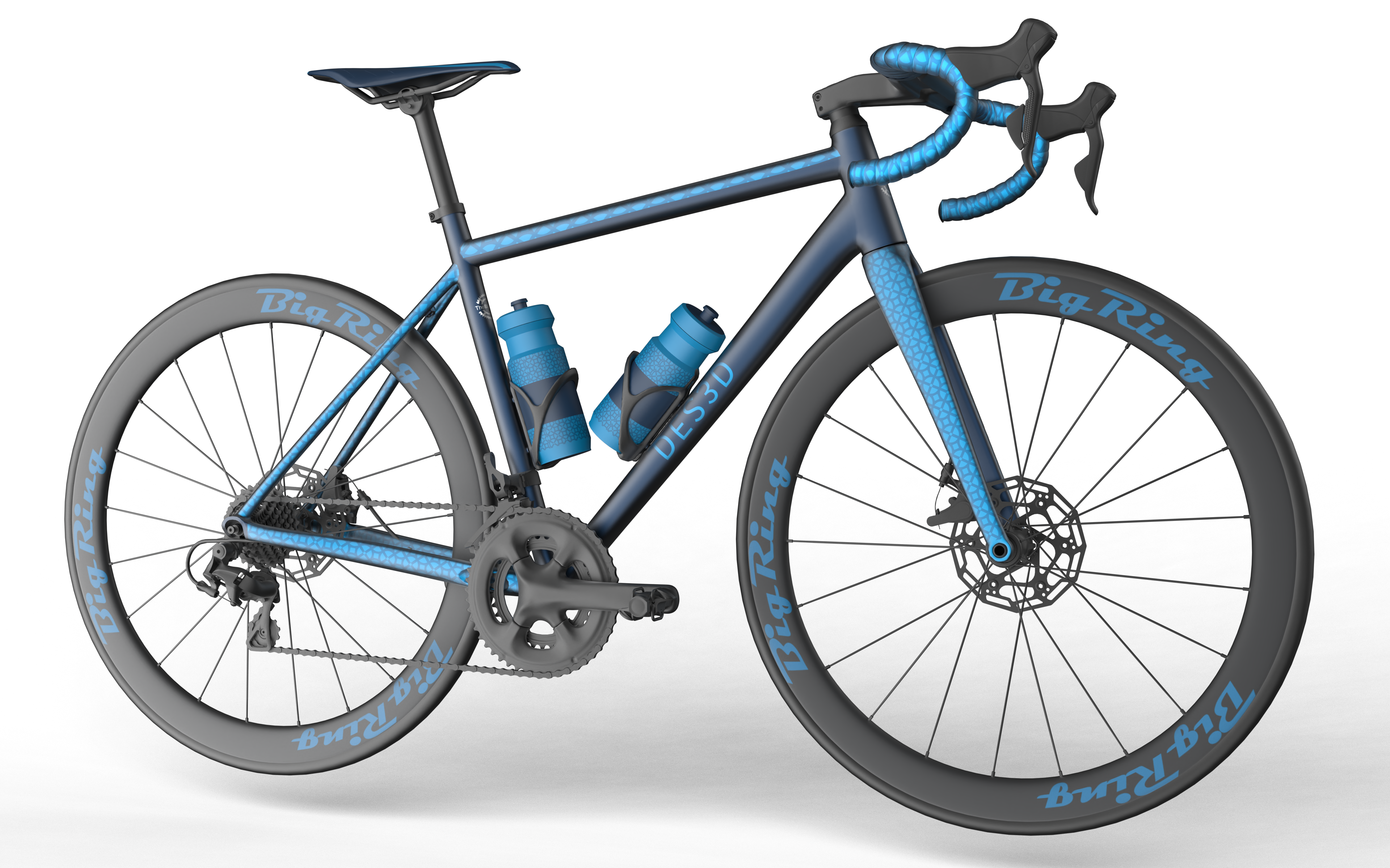 Bicycle Customised Big Ring Yukon Space Cadet Star Command Blue BR4037
