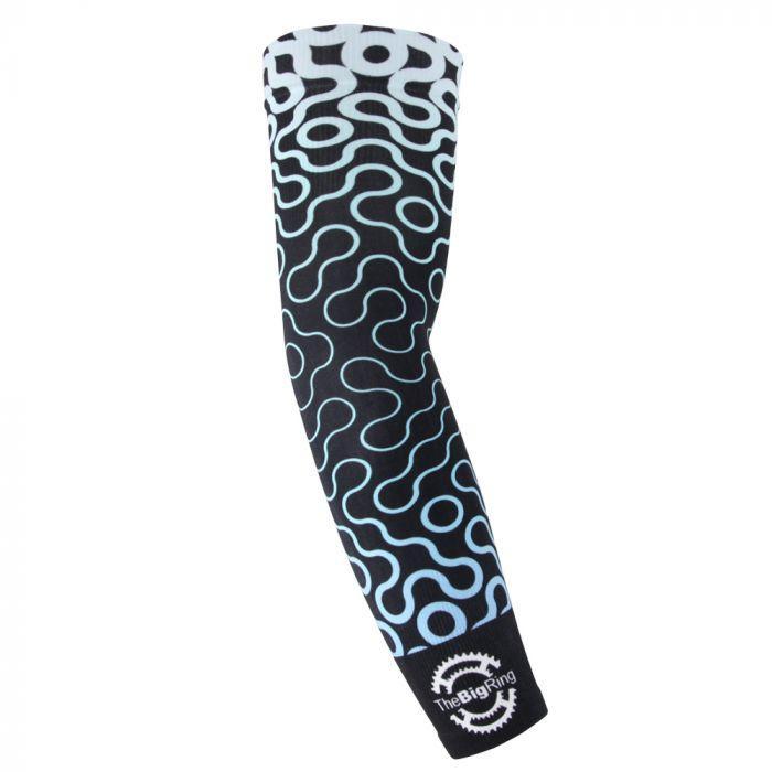 BigRing Lightweight Sunscreen Arm Sleeves Big Ring Chaindrive Blue/Black