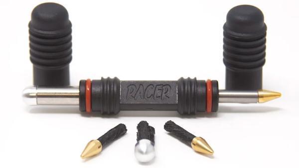 DYNAPLUG - Tubeless Repair Kit - Air Road - Black W/ Pouch & Hose - Smaller Plugs Road Specific - 2 x Co2 16 Gram
