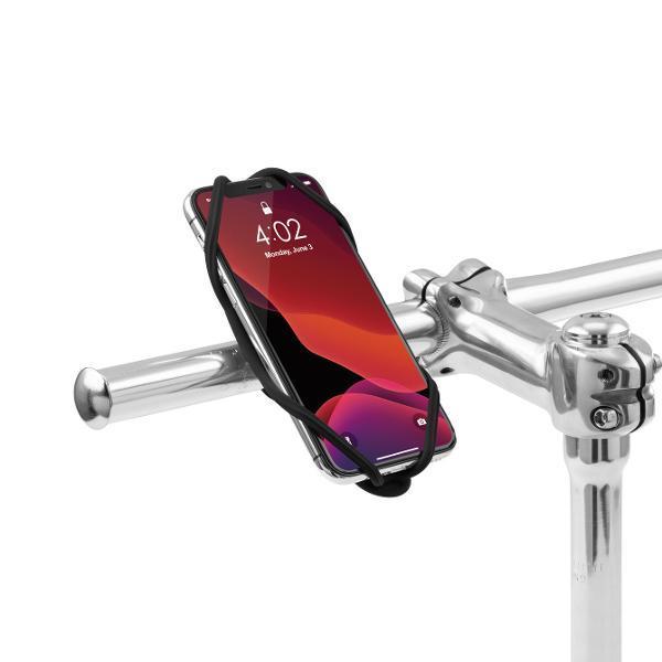 Bone - Bike Tie 4 - For Handlebar - Fits Smartphone 4.7-
7.2 inch - Black